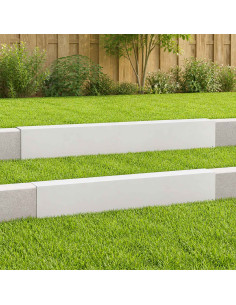 Profilo di copertura per giardino 2 pz 100 x 10 x 15 cm Acciaio