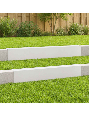 Profilo di copertura per giardino 2 pz 100 x 10 x 15 cm Acciaio
