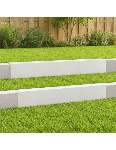 Profilo di copertura per giardino 2 pz 100 x 10 x 15 cm Acciaio