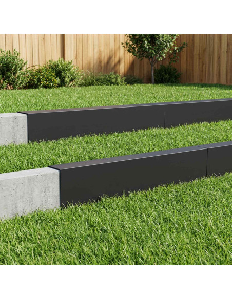 Profilo di copertura per giardino 10 pz 100 x 6 x 15 cm Acciaio