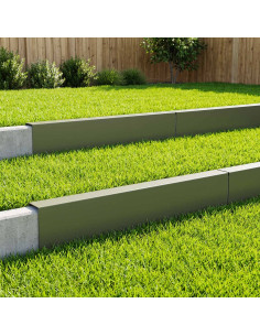 Profilo di copertura per giardino 10 pz 100 x 6 x 15 cm Acciaio