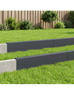 Profilo di copertura per giardino 10 pz 100 x 6 x 15 cm Acciaio