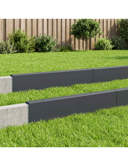 Profilo di copertura per giardino 10 pz 100 x 6 x 15 cm Acciaio