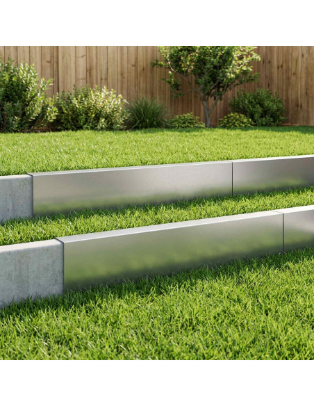 Profilo di copertura per giardino 10 pz 100 x 6 x 15 cm