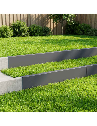 Profilo di copertura per giardino 10 pz 100 x 5 x 15 cm Acciaio