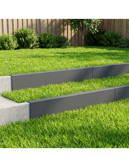 Profilo di copertura per giardino 10 pz 100 x 5 x 15 cm Acciaio