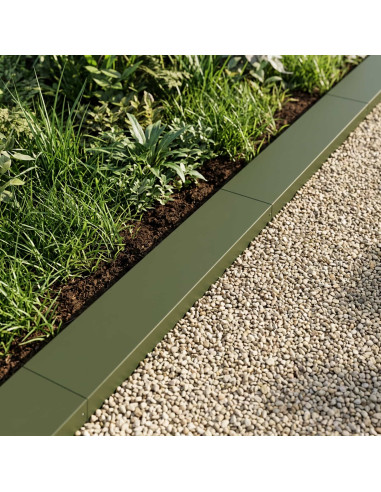 Profilo di copertura per giardino 10 pz 100 x 20 x 5 cm Acciaio