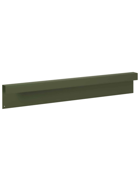 Profilo di copertura per giardino 2 pz 100 x 5 x 15 cm Acciaio
