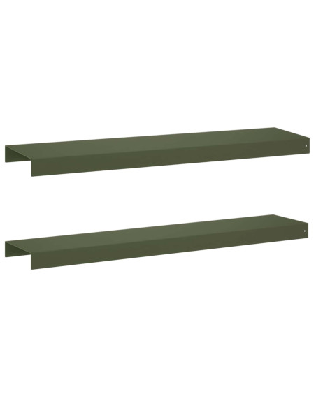 Profilo di copertura per giardino 2 pz 100 x 20 x 5 cm Acciaio