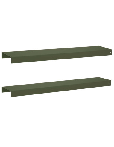 Profilo di copertura per giardino 2 pz 100 x 20 x 5 cm Acciaio