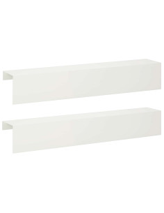 Profilo di copertura per giardino 2 pz 100 x 20 x 15 cm Acciaio 2