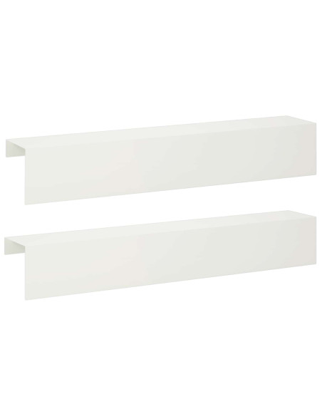 Profilo di copertura per giardino 2 pz 100 x 20 x 15 cm Acciaio