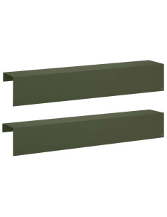 Profilo di copertura per giardino 2 pz 100 x 15 x 15 cm Acciaio 2