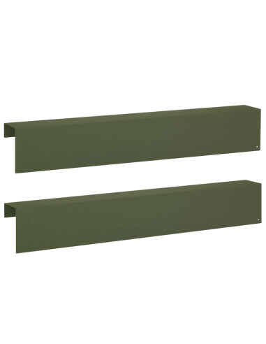 Profilo di copertura per giardino 2 pz 100 x 10 x 15 cm Acciaio