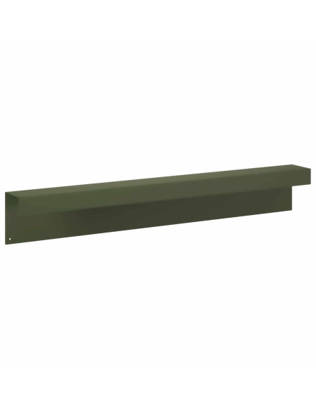 Profilo di copertura per giardino 2 pz 100 x 10 x 15 cm Acciaio