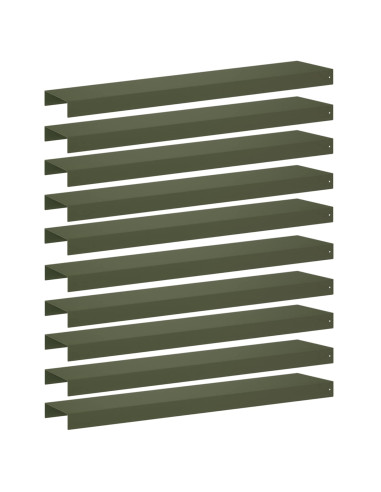 Profilo di copertura per giardino 10 pz 100 x 20 x 5 cm Acciaio