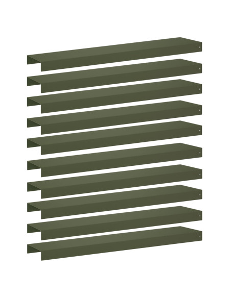 Profilo di copertura per giardino 10 pz 100 x 20 x 5 cm Acciaio