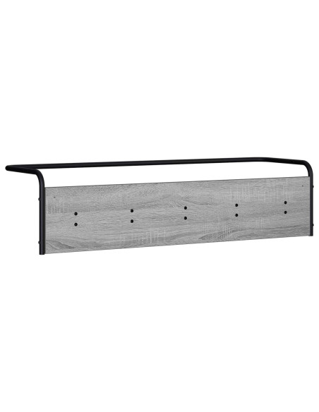 Appendiabiti Montaggio a parete Sonoma grigio 100 x 30 x 25 cm