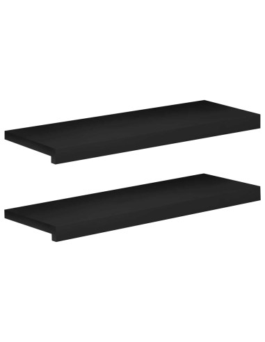 Tappeti per scale 2 pz 70 x 30 x 2 cm Nero