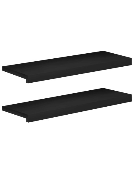 Tappeti per scale 2 pz 70 x 30 x 2 cm Nero