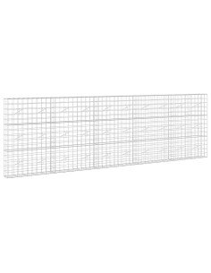 Gabione con filo da 5 mm e rete 10x10 cm 500x20x150 cm 2
