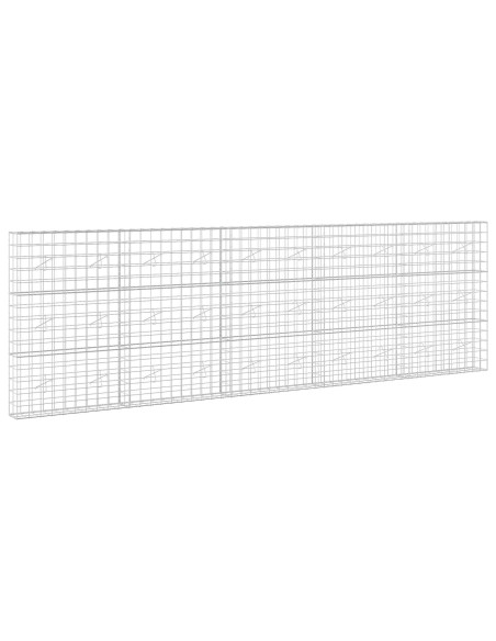 Gabione con filo da 5 mm e rete 10x10 cm 500x20x150 cm