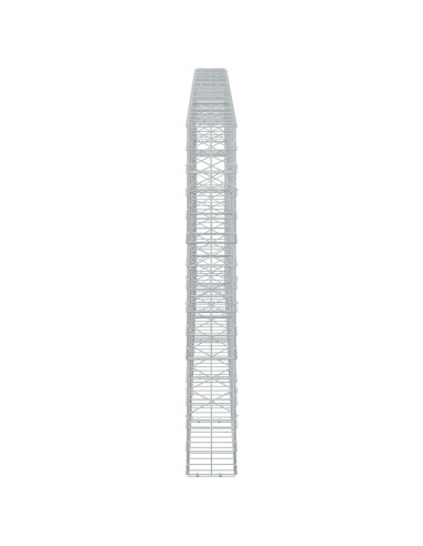 Gabione con filo da 5 mm e rete 10x10 cm 500x20x150 cm