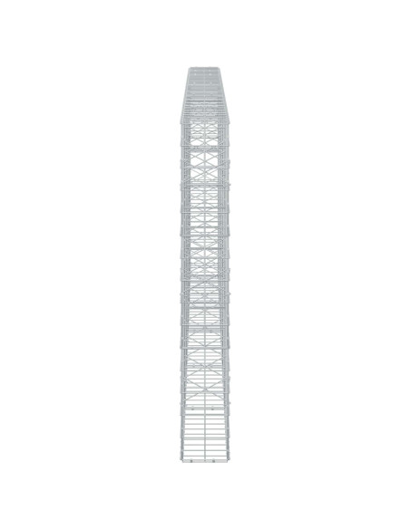 Gabione con filo da 5 mm e rete 10x10 cm 500x20x150 cm