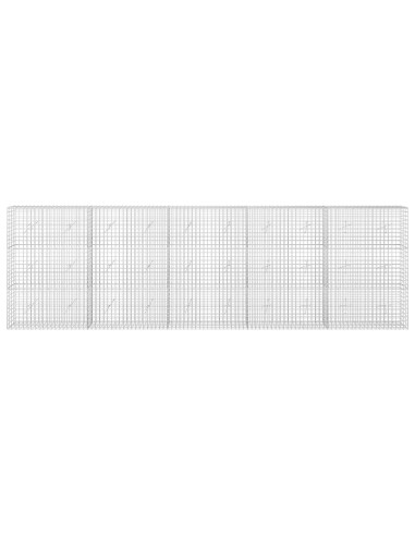 Gabione con filo da 5 mm e rete da 5x5 cm 500x20x150 cm