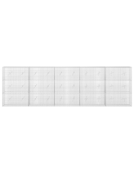Gabione con filo da 5 mm e rete da 5x5 cm 500x20x150 cm