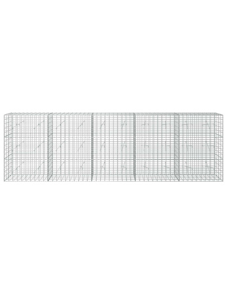 Gabione con Filo da 5 mm e Rete da 5x10 cm 500x20x150 cm