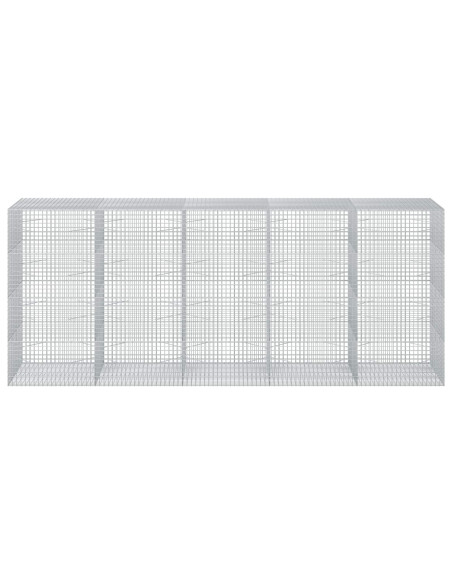 Gabione con filo da 5 mm e rete da 5x5 cm 500x100x200 cm