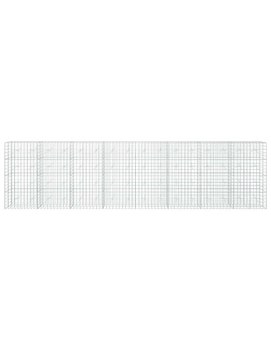 Gabione con filo da 5 mm e rete 10x10 cm 800x20x200 cm
