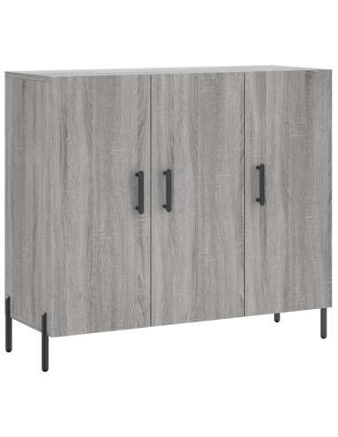 Credenza Grigio Sonoma 90x34x80 cm in Legno Multistrato