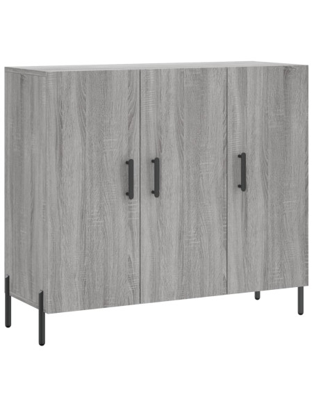 Credenza Grigio Sonoma 90x34x80 cm in Legno Multistrato