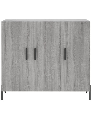 Credenza Grigio Sonoma 90x34x80 cm in Legno Multistrato