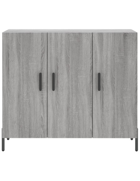 Credenza Grigio Sonoma 90x34x80 cm in Legno Multistrato
