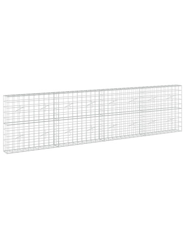 Gabione con filo da 5 mm e rete 10x10 cm 400x20x100 cm