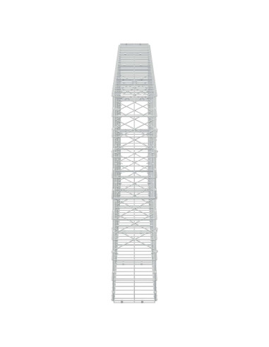 Gabione con filo da 5 mm e rete 10x10 cm 400x20x100 cm
