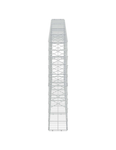 Gabione con filo da 5 mm e rete 10x10 cm 400x20x100 cm