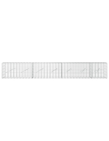 Gabione con Filo da 5 mm e Rete da 5x10 cm 350x10x50 cm