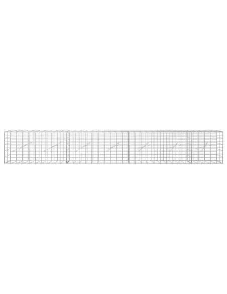Gabione con Filo da 5 mm e Rete da 5x10 cm 350x10x50 cm