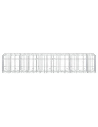 Gabione con Filo da 5 mm e Rete da 5x10 cm 550x100x100 cm