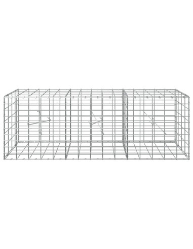 Gabione con Filo da 5 mm e Rete da 5x10 cm 150x20x50 cm