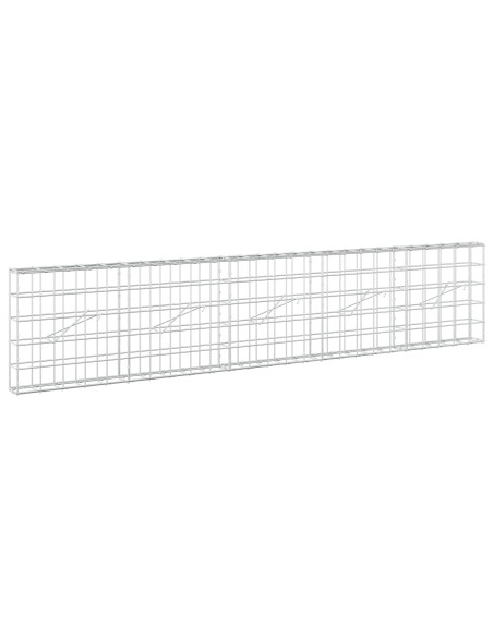 Gabione con filo da 5 mm e rete 10x10 cm 250x10x50 cm