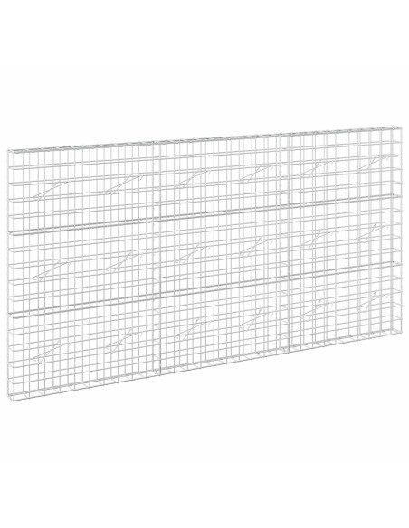 Gabione con filo da 5 mm e rete 10x10 cm 300x10x150 cm