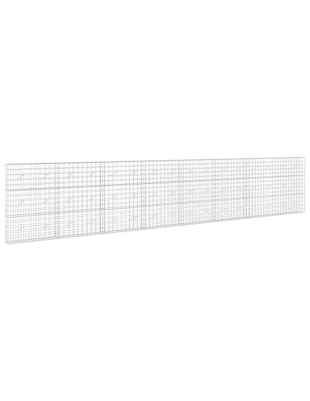 Gabione con filo da 5 mm e rete 10x10 cm 800x20x150 cm