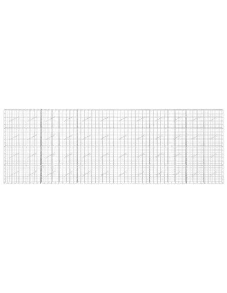 Gabione con filo da 5 mm e rete 10x10 cm 600x10x200 cm