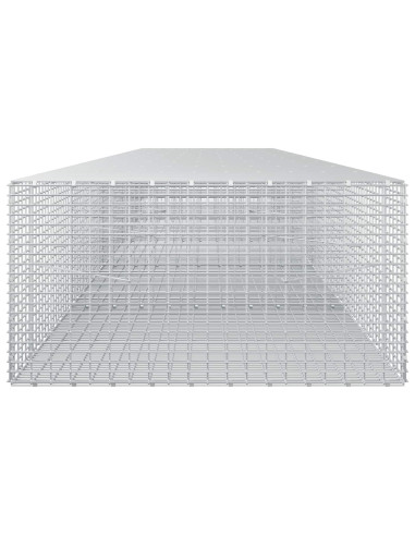 Gabione con filo da 3,5 mm e rete da 5x2,5 cm 450x100x50 cm