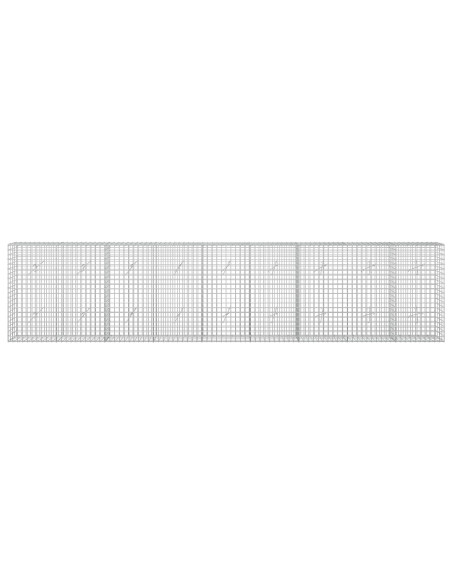 Gabione con filo da 5 mm e rete da 5x5 cm 450x20x100 cm